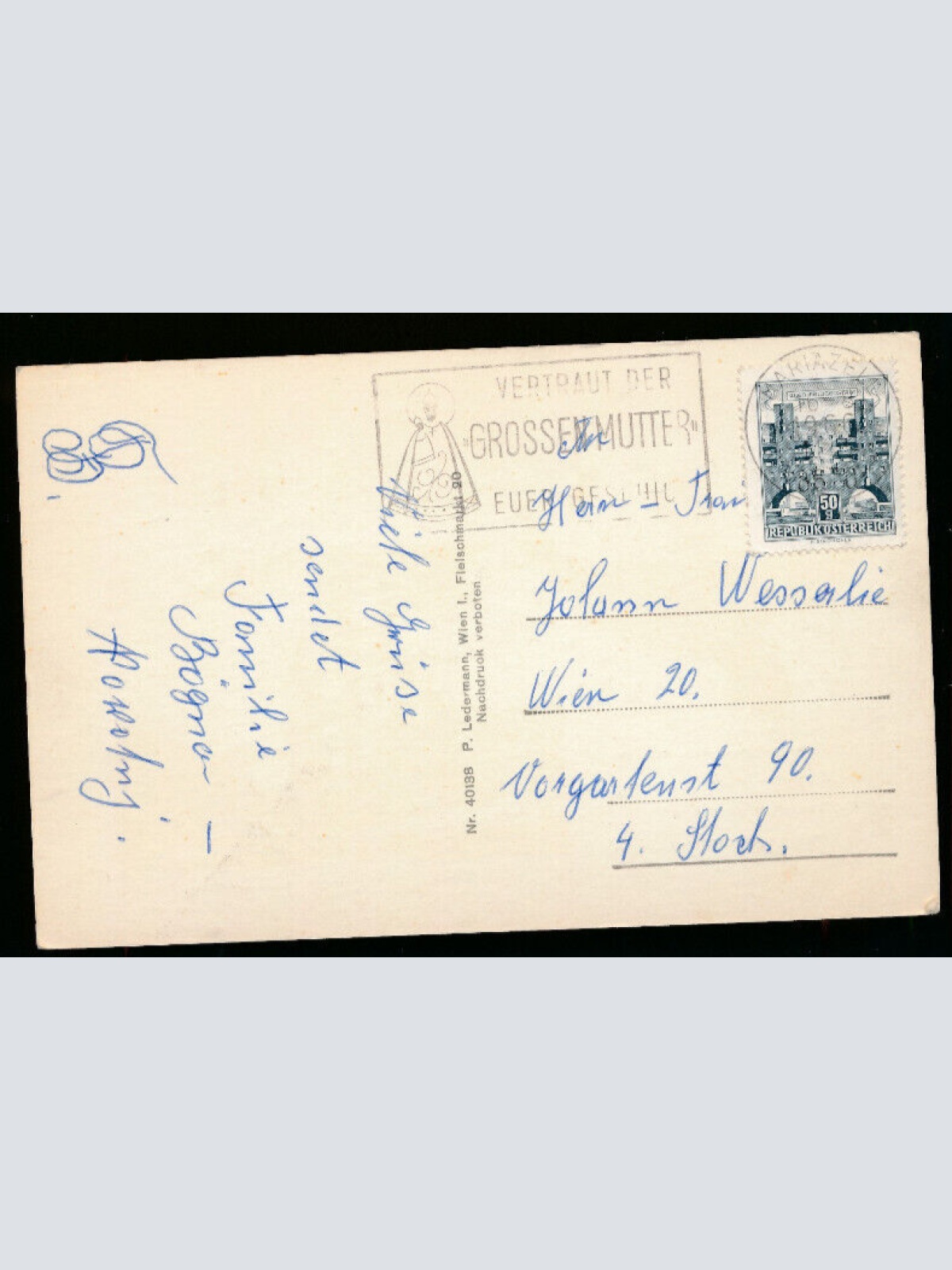 AK aus Mariazell mit Schwalbe und Spruch : viel Tausend ... Steiermark (3828)