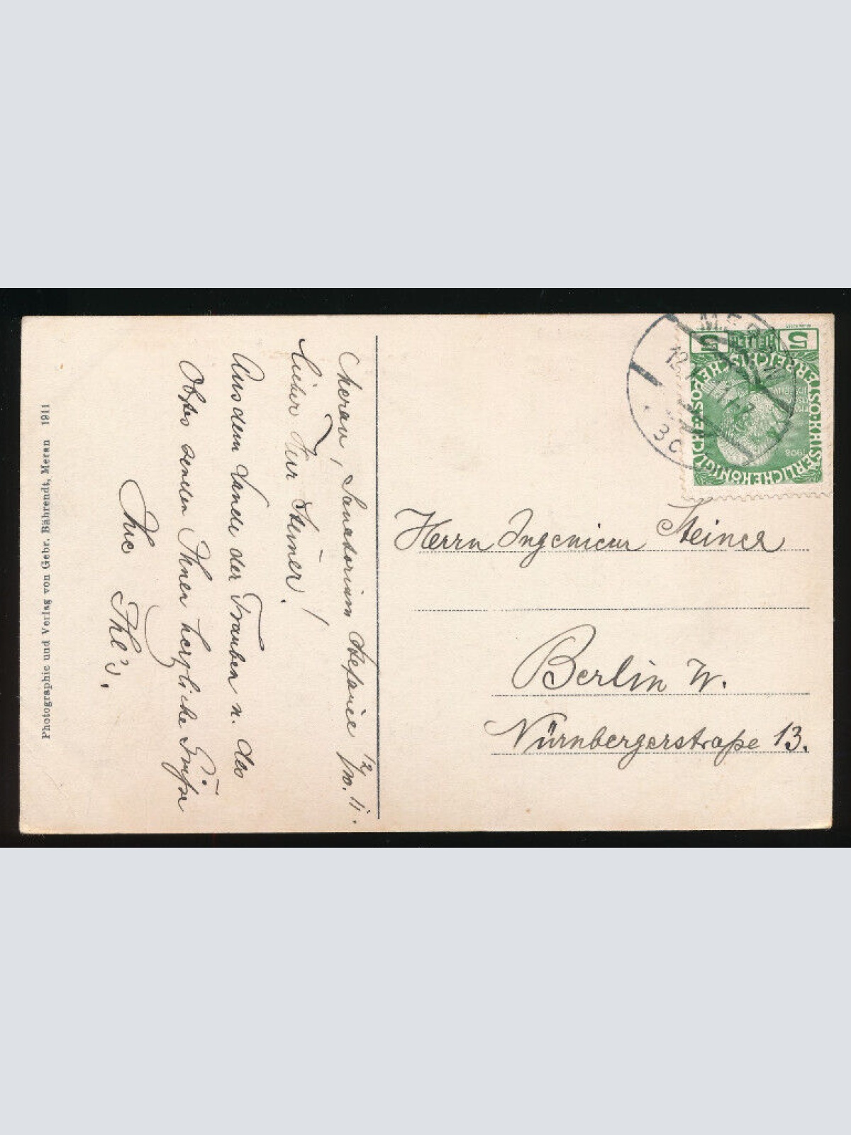 AK aus Meran - Merano gegen die Texelgrupe Italien (3846)