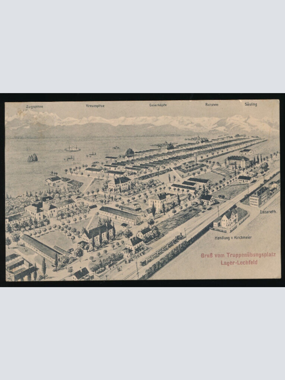 AK gruß vom Truppenübungslager Lechfeld Bayern (3865)