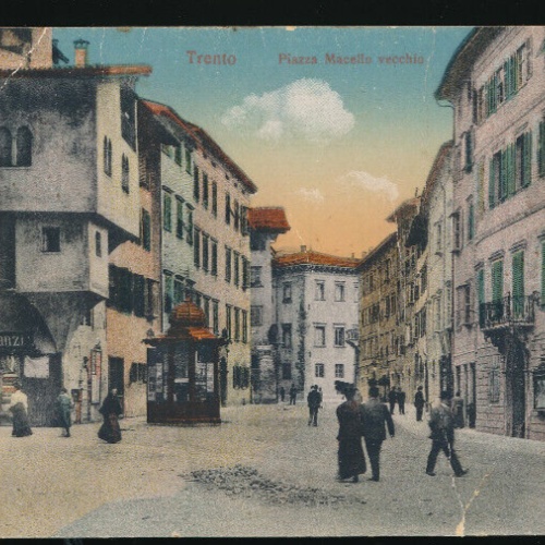 AK aus Trento - Trient Piazza Macello vecchio Italien (3853)