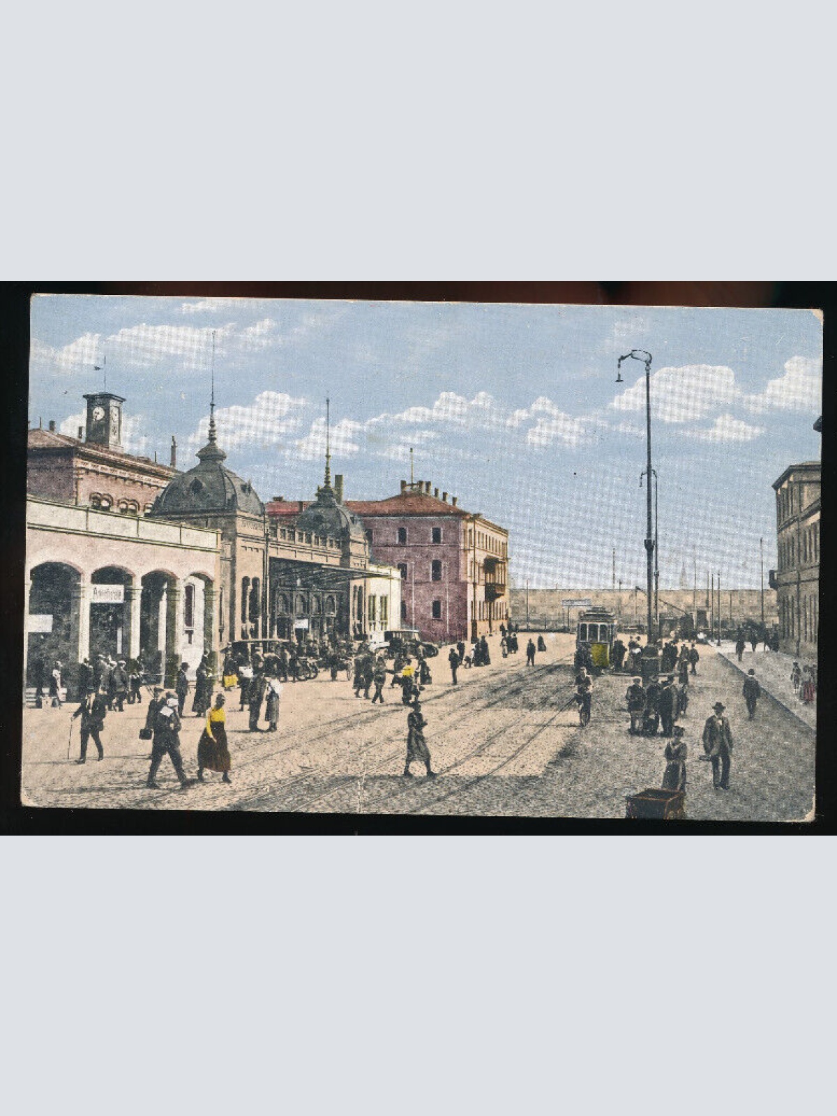 AK aus Ludwigshafen am Rhein mit Hauptbahnhof Rheinland - Pfalz (3859)