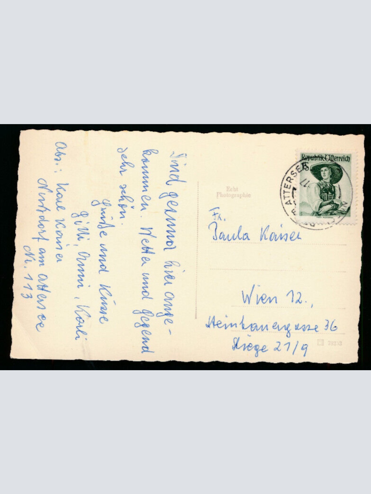 AK aus Nußdorf am Attersee Oberösterreich (L3773)