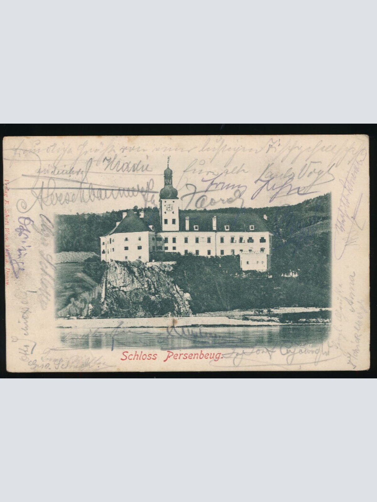 AK aus Persenbeug mit Schloss Persenbeug Niederösterreich (3409)