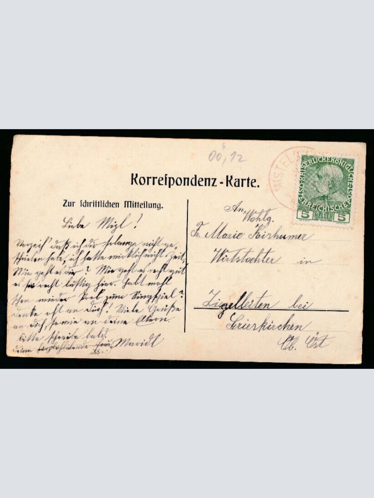 AK gruß aus Mistelbach Oberösterreich (3391)