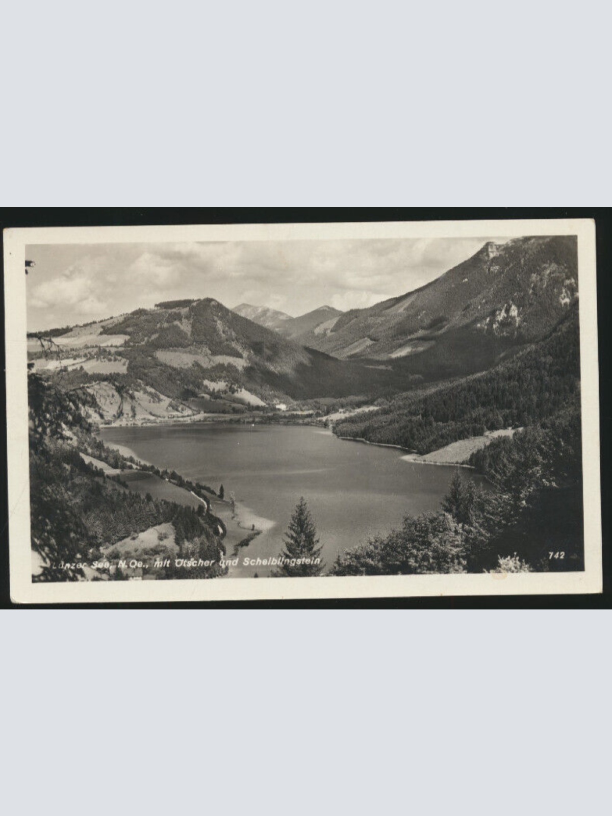 AK aus Lunz am See mit Ötscher und Scheiblingstein Niederösterreich (3809)