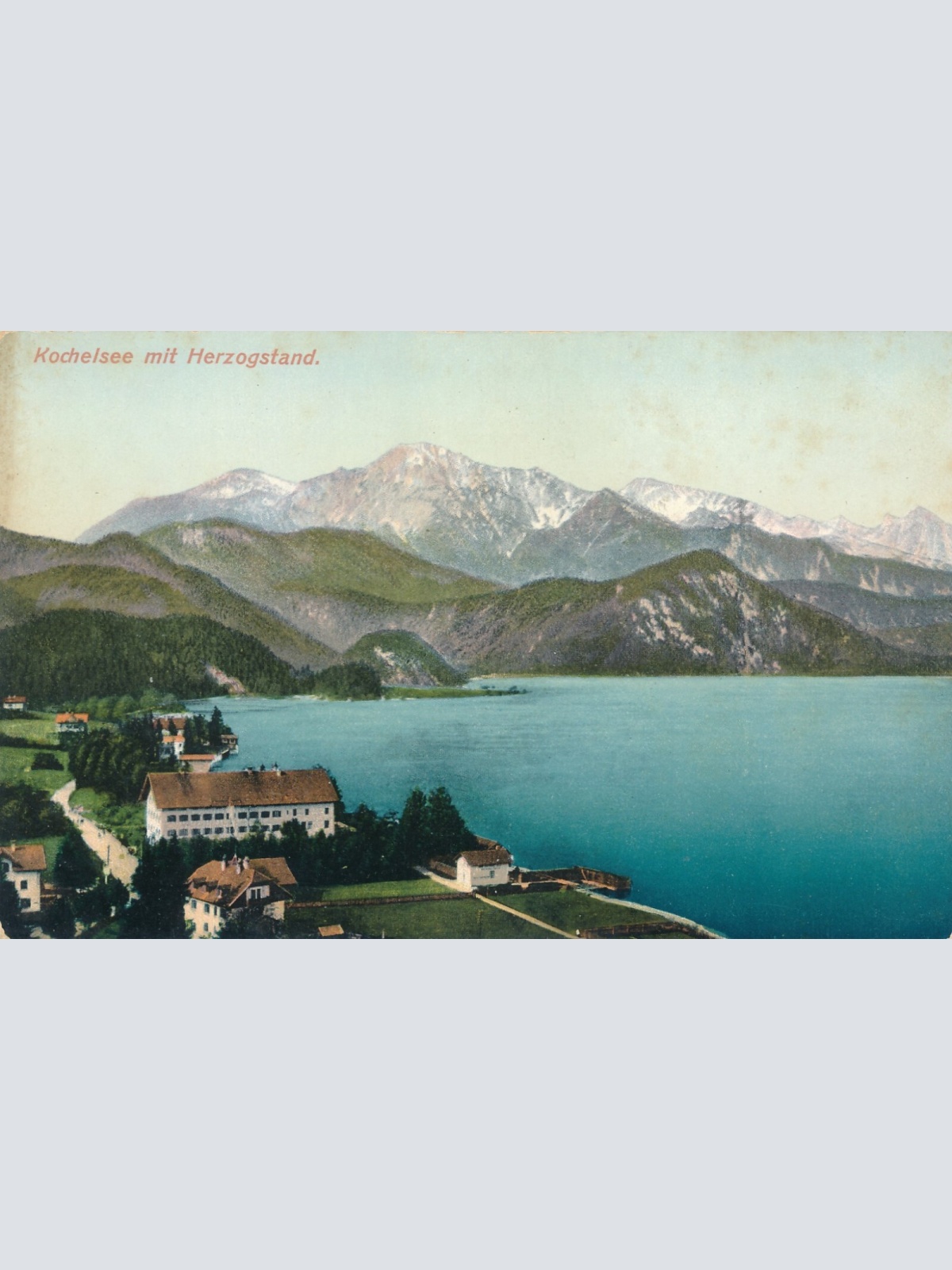 AK, Kochelsee mit Herzogstand, Bayern (S219)