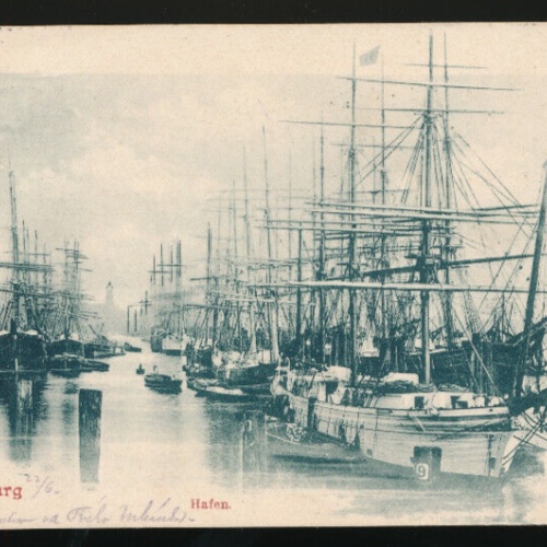 AK aus Hamburg Hafen mit Schiffen Hamburg (3564)