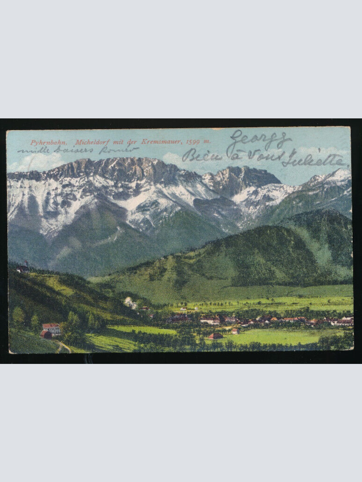 AK aus Micheldorf mit der Kremsmauer Oberösterreich (3942)