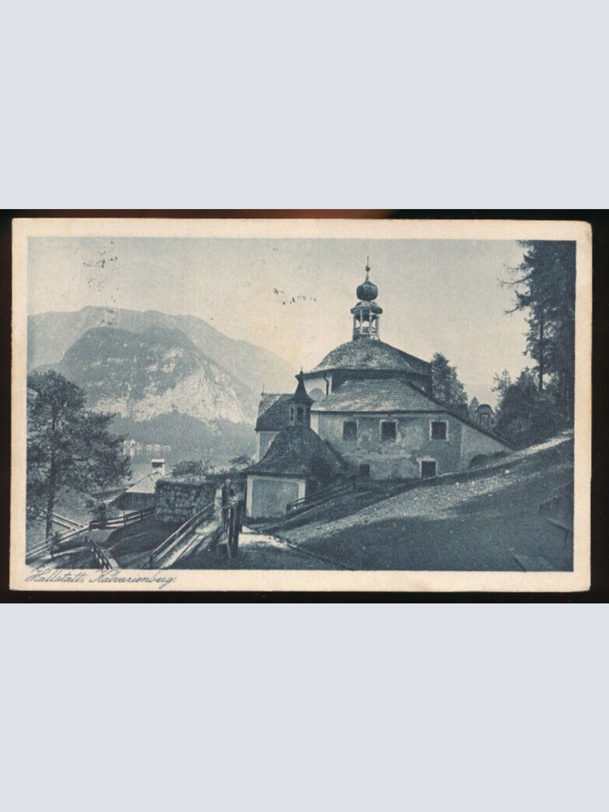 AK aus Hallstatt mit Kalvarienberg Oberösterreich (3929)