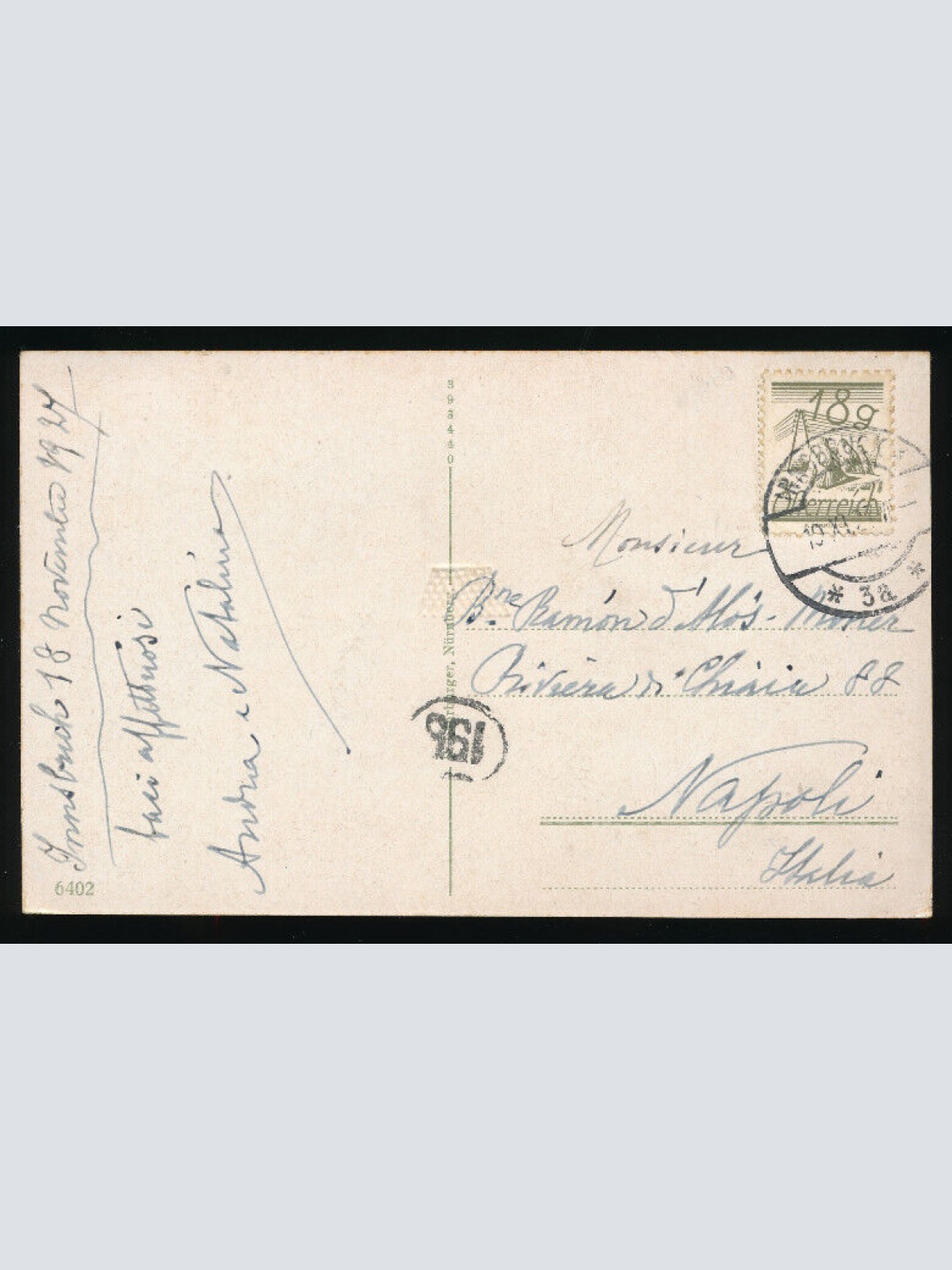 AK aus Innsbruck mit Prägnierten Goldenen Dachl Tirol (3966)