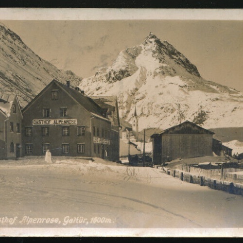AK aus Galtür mit Gasthof Alpenrose Tirol (3890)