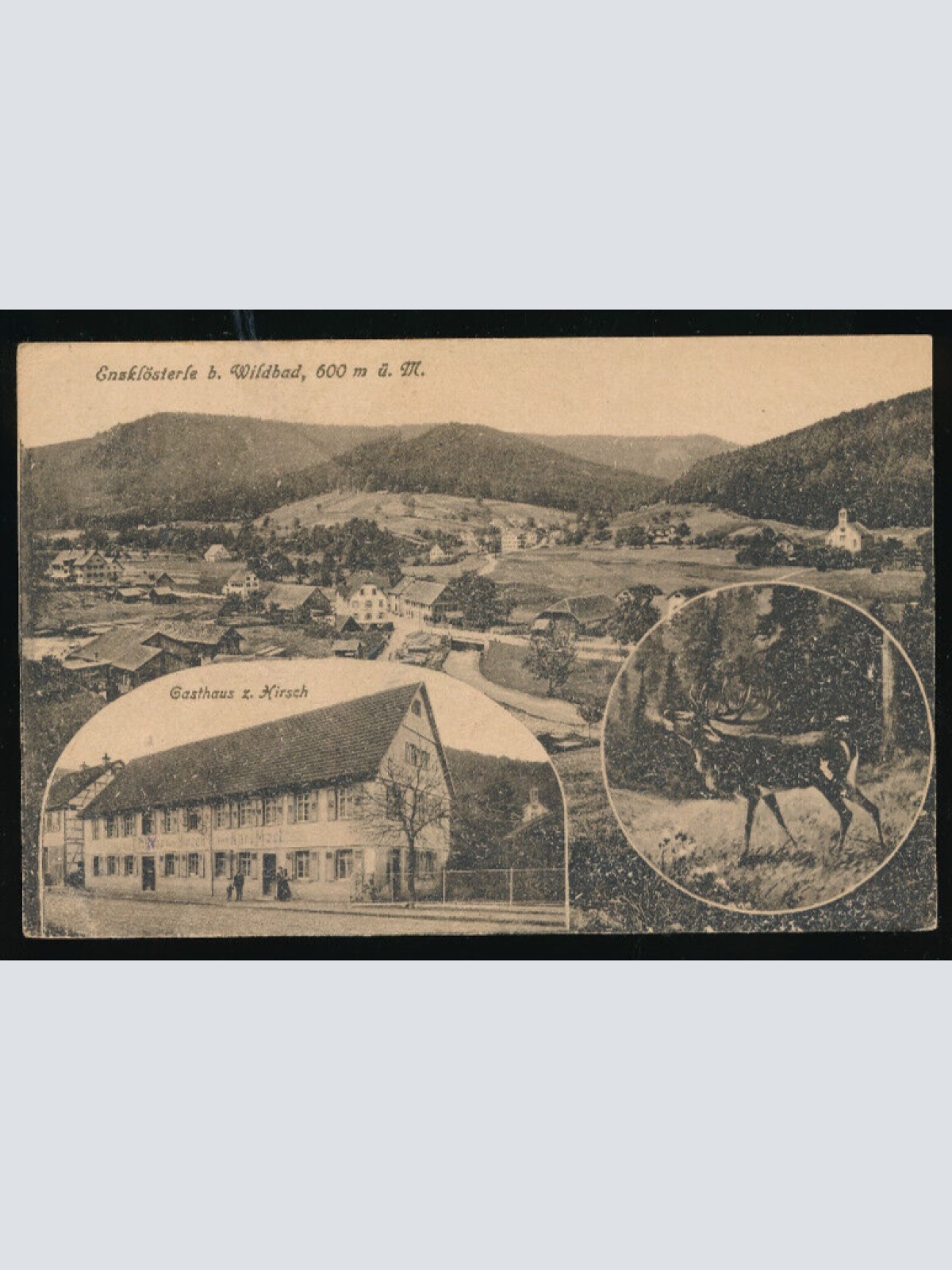 AK aus Ensklösterle mit Gasthaus zum Hirsch Baden - Württemberg (4037)