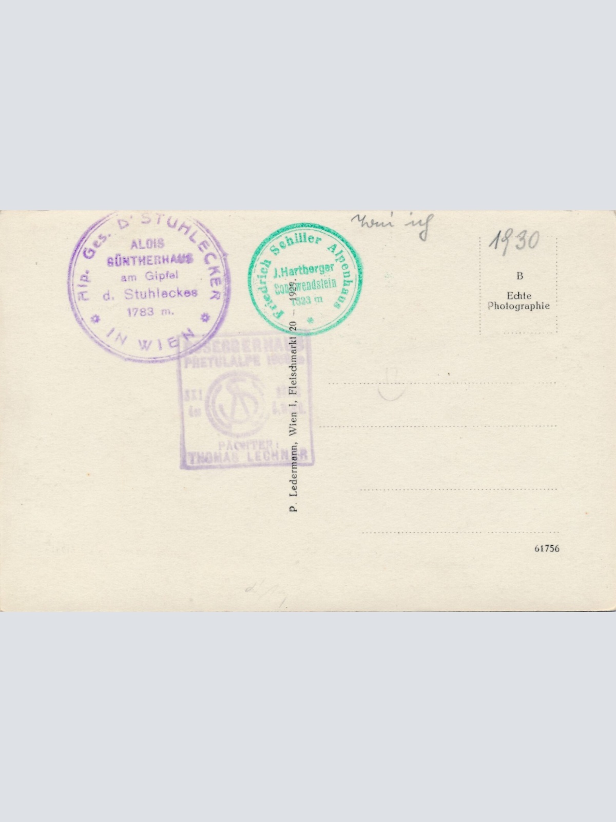 AK Stuhleck, Sonnwendstein, Friedrich Schüler-Alpenhaus, Niederösterreich (S399)