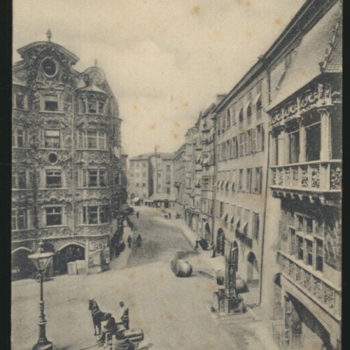 AK aus Innsbruck mit Goldenes Dachl und Kath. Casino Tirol (3741)