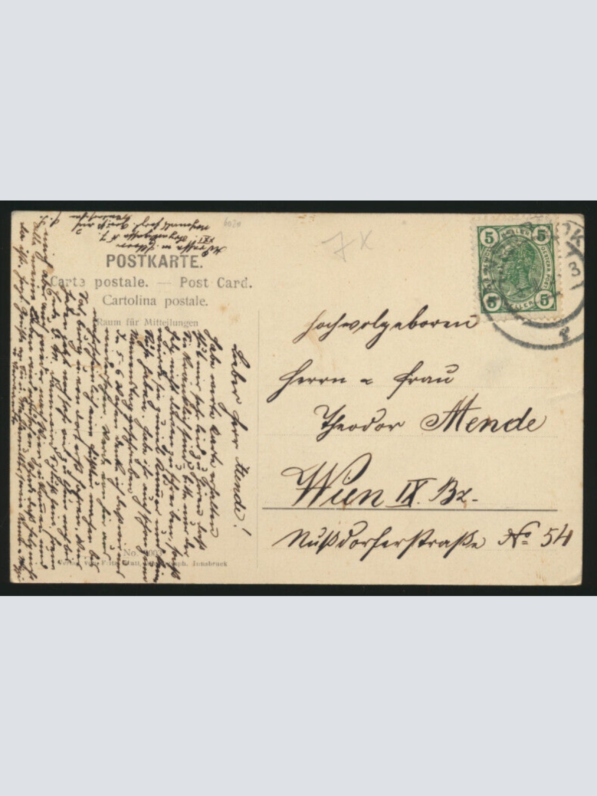 AK aus Innsbruck mit Goldenes Dachl und Kath. Casino Tirol (3741)