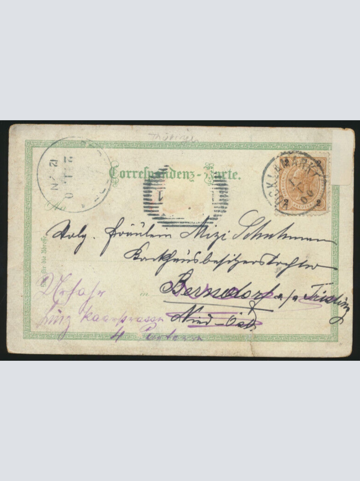 Litho-Karte gruss vom Rickelhahn bei Ilmenau Thüringen (3746)