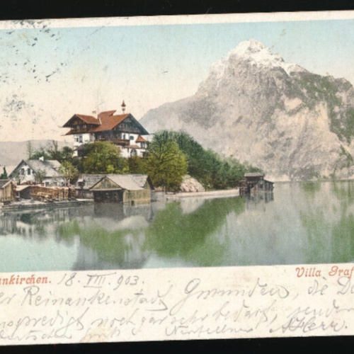 AK aus Traunkirchen mit Villa Graf Paar Oberösterreich (3689)