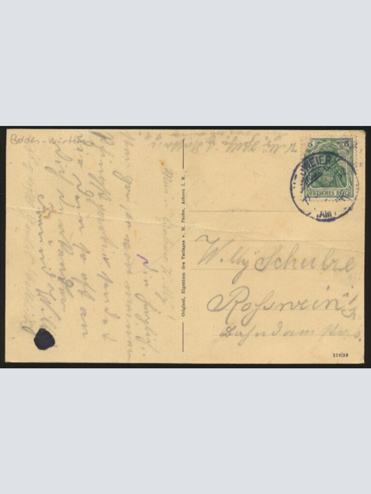 AK aus Neuweier mit Gasthaus Rebstock Baden-Württemberg (4254)