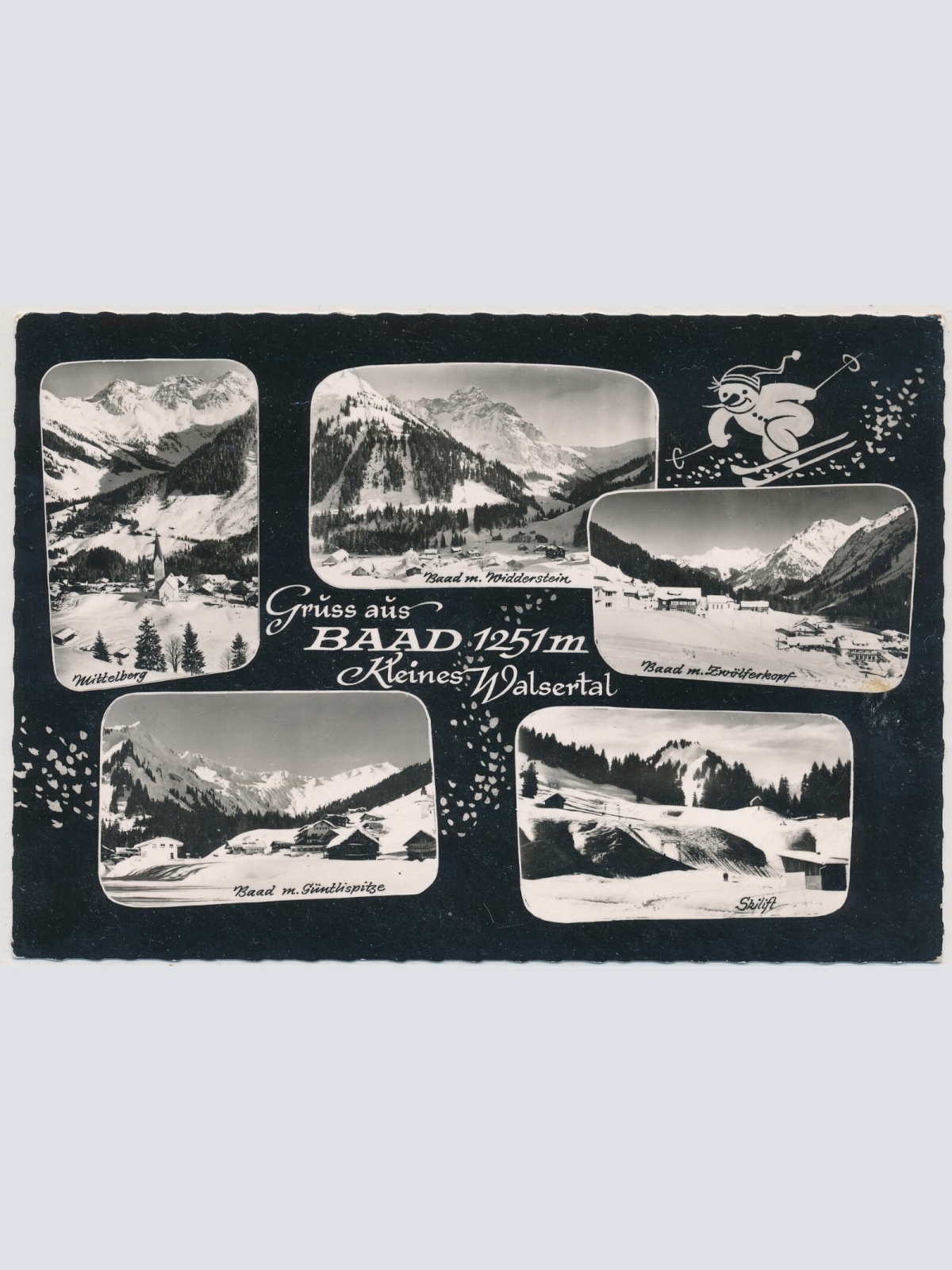 AK, Gruss aus Baad, Kleines Walsertal, Vorarlberg (S376)