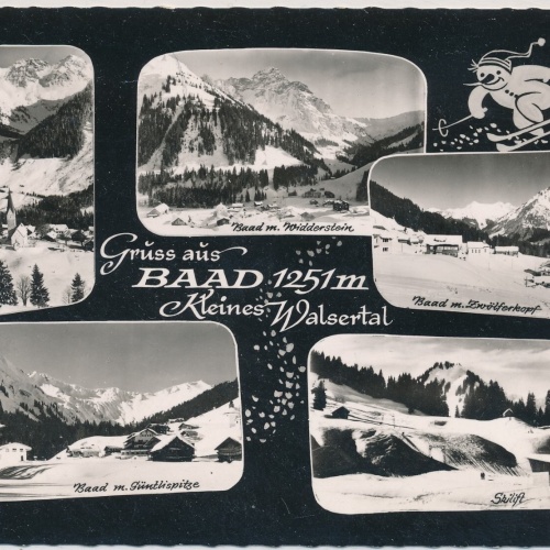 AK, Gruss aus Baad, Kleines Walsertal, Vorarlberg (S376)