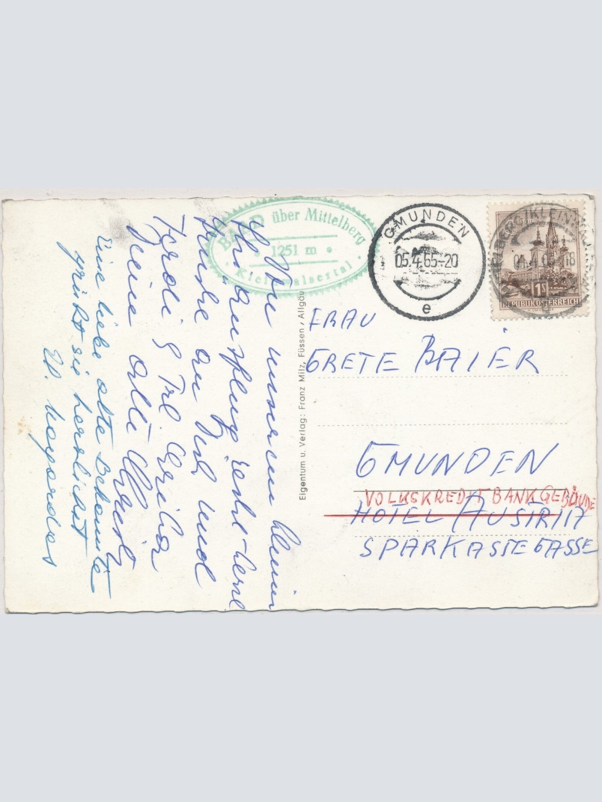 AK, Gruss aus Baad, Kleines Walsertal, Vorarlberg (S376)