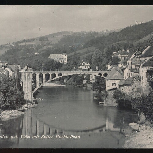 AK aus Waidhofen an der Ybbs mit Zeller Hochbrücke Niederösterreich (4378)