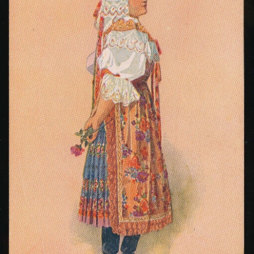 Künstler- Karte von K. Simunka Ungarische Tracht Devce Jablonice (4381)