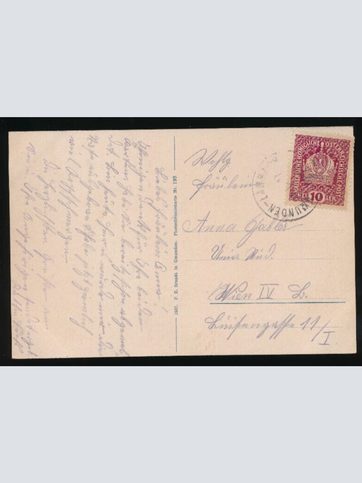 AK aus Gmunden Franz Josef Platz Oberösterreich (4152)