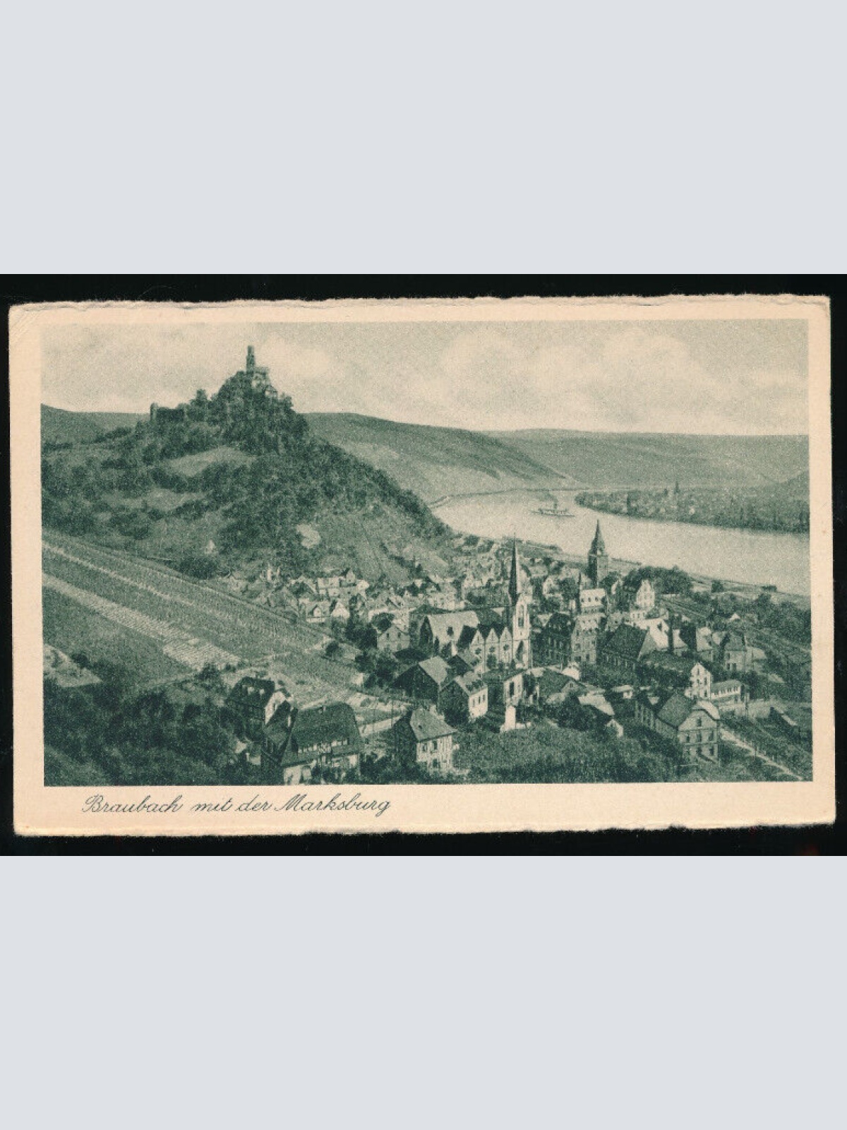 AK aus Braubach mit der Marksburg Rheinland-Pfalz (4664)