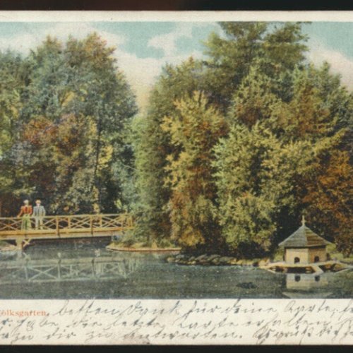 AK aus Wels Volksgarten Oberösterreich (4202)