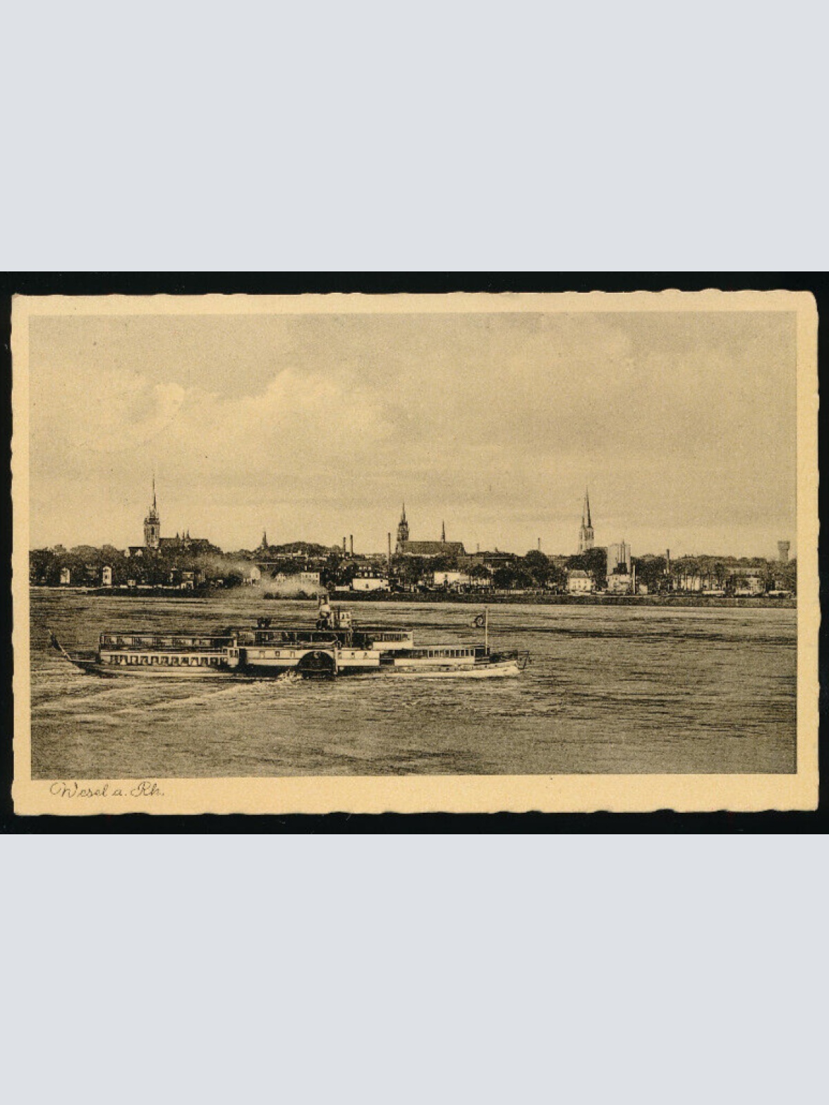 AK aus Wesel am Rhein mit Dampfer N.R.W (4661)