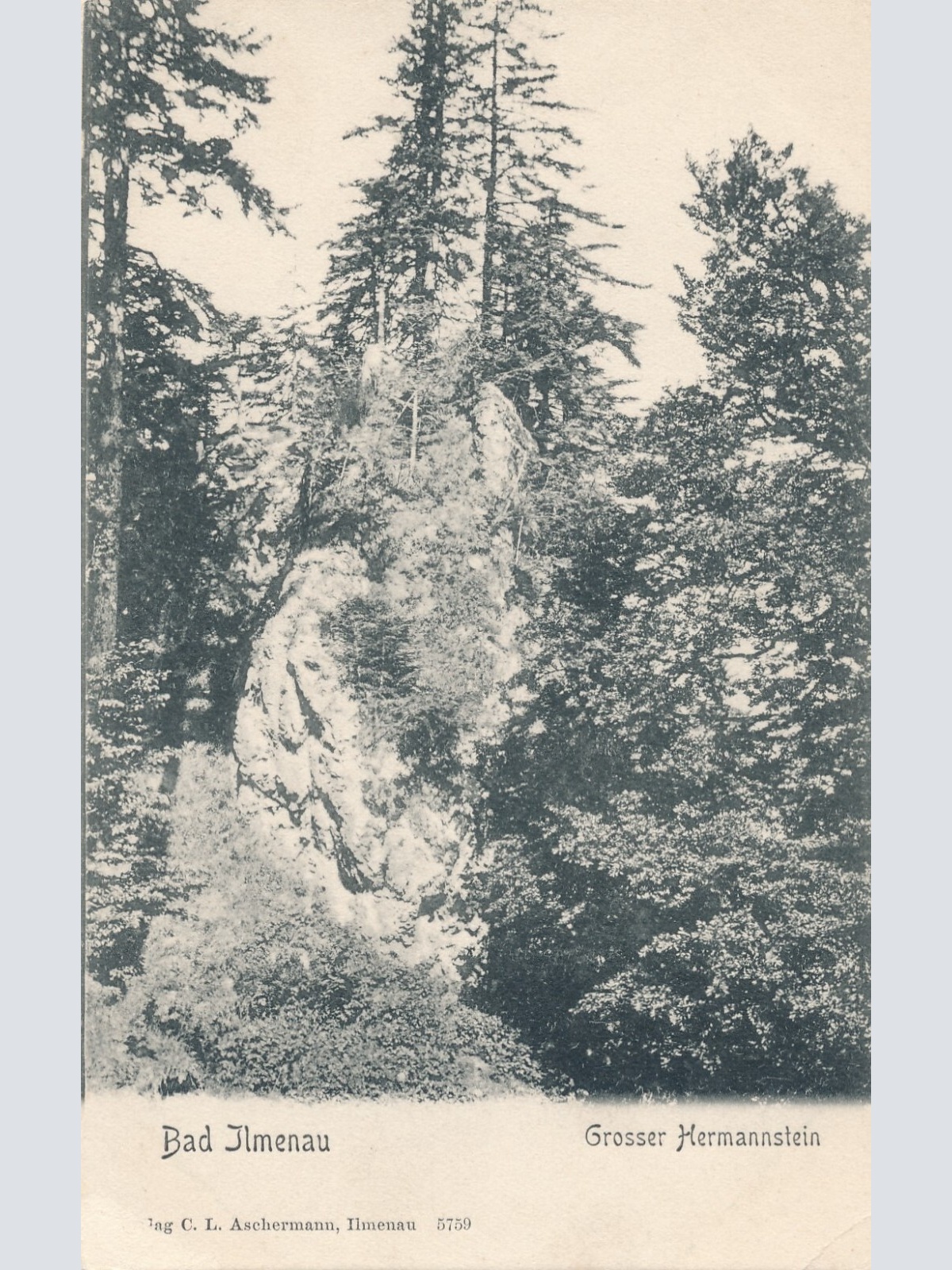 AK, Bad Ilmenau, Thüringen, Grosser Hermannstein, Deutschland (S424)
