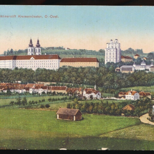 AK aus Kremsmünster mit Benediktienerstift Oberösterreich (4024)