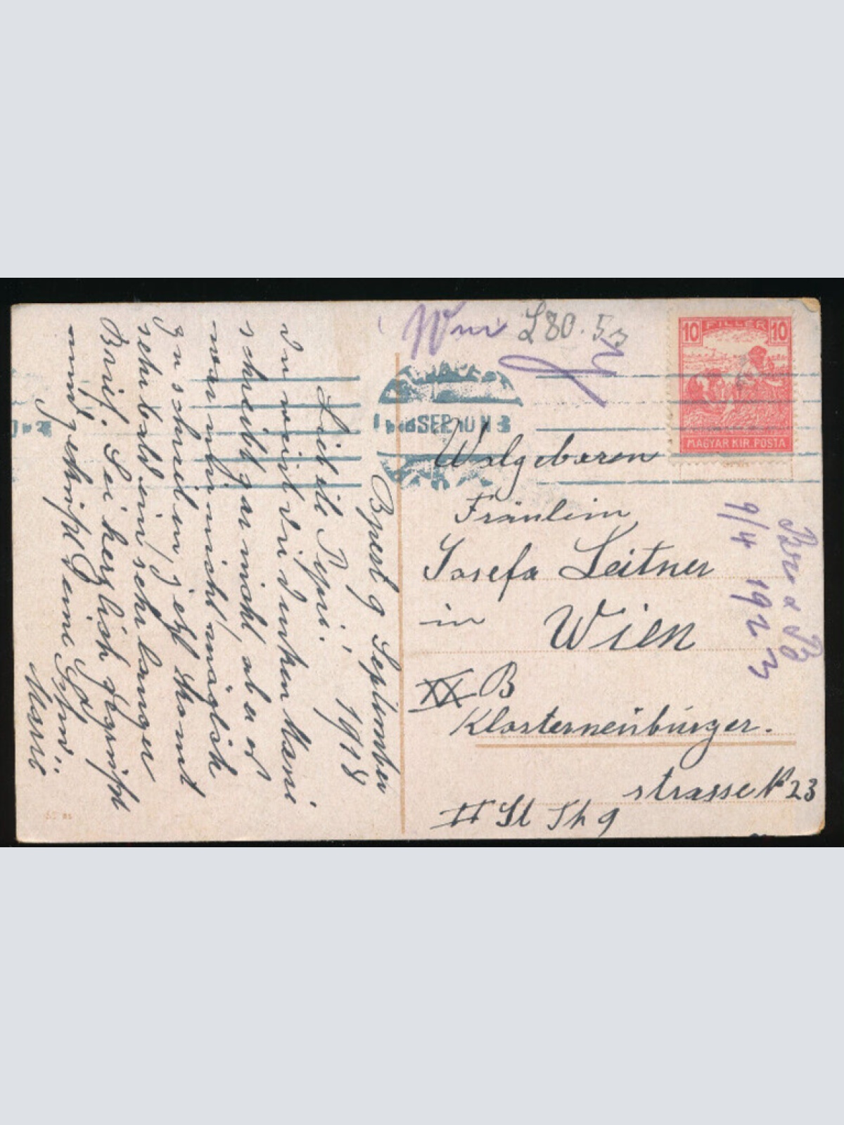 AK aus Budapest Burg Park mit Prinz Eugen Monument Ungarn (4009)