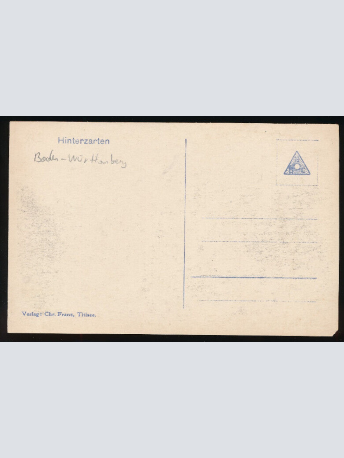 AK aus Hinterzarten Schwarzwald Baden - Württemberg (4685)