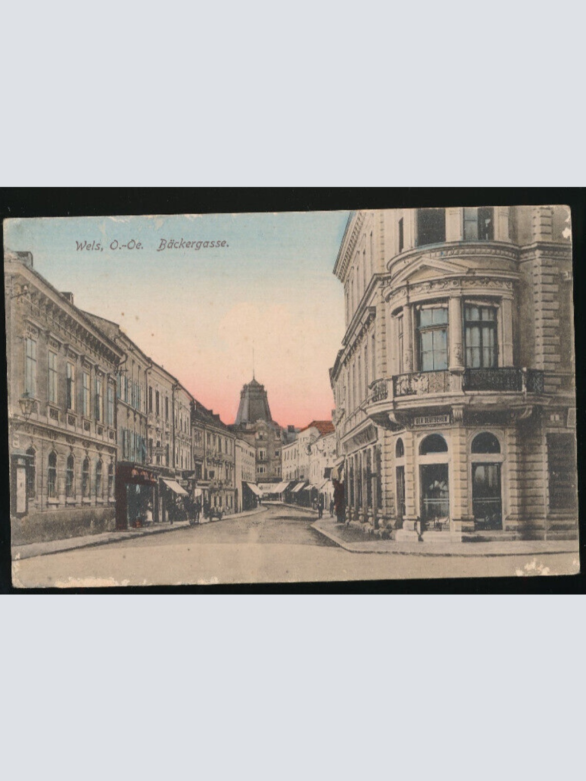 AK aus Wels Bäckergasse Oberösterreich (4128)