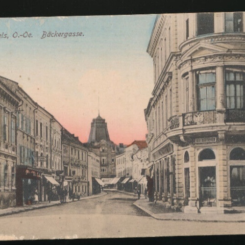 AK aus Wels Bäckergasse Oberösterreich (4128)