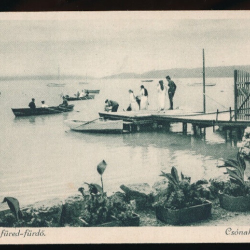 AK aus Csonakkiköto Balatonfüred - fürdo Ungarn (4411)