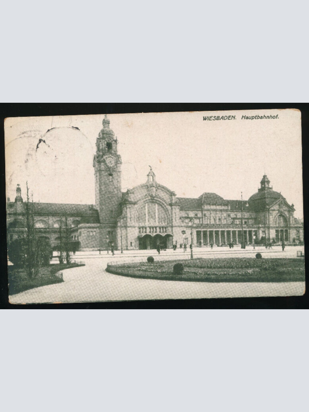 AK aus Wiesbaden mit Hauptbahnhof Hessen (4726)