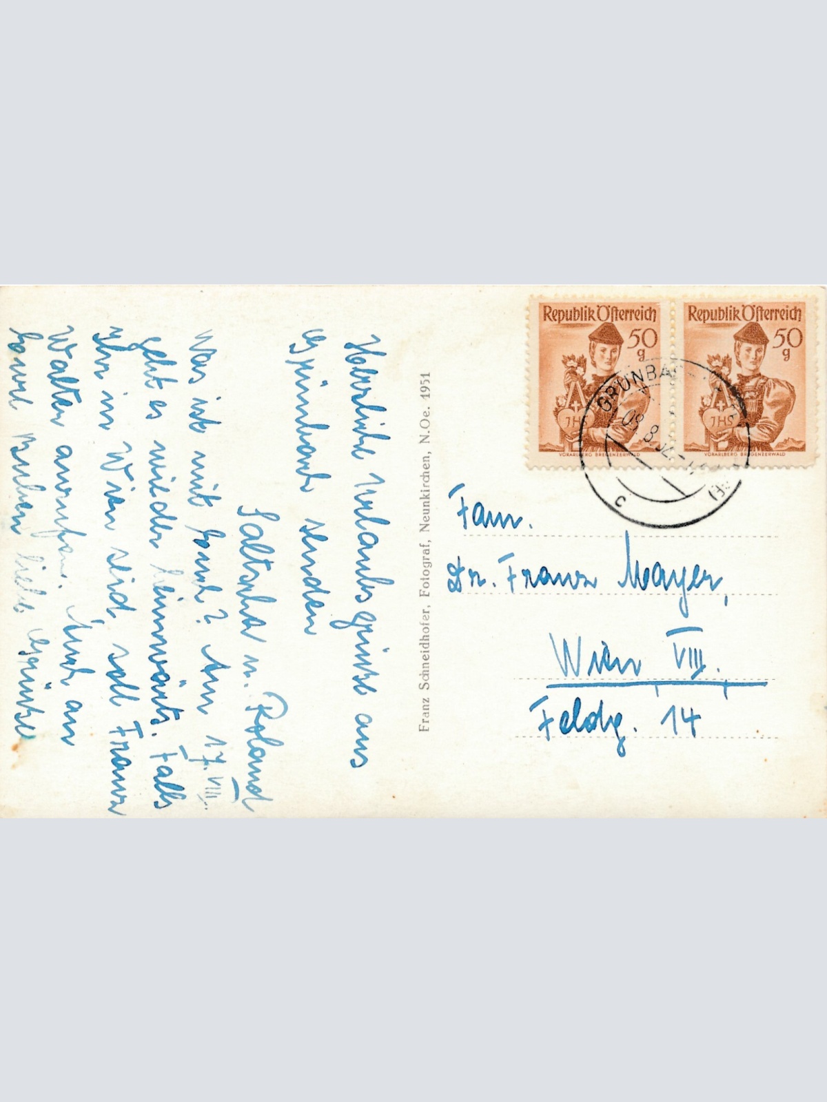 AK, Johannesbachklamm, Würflach, Niederösterreich (S461)