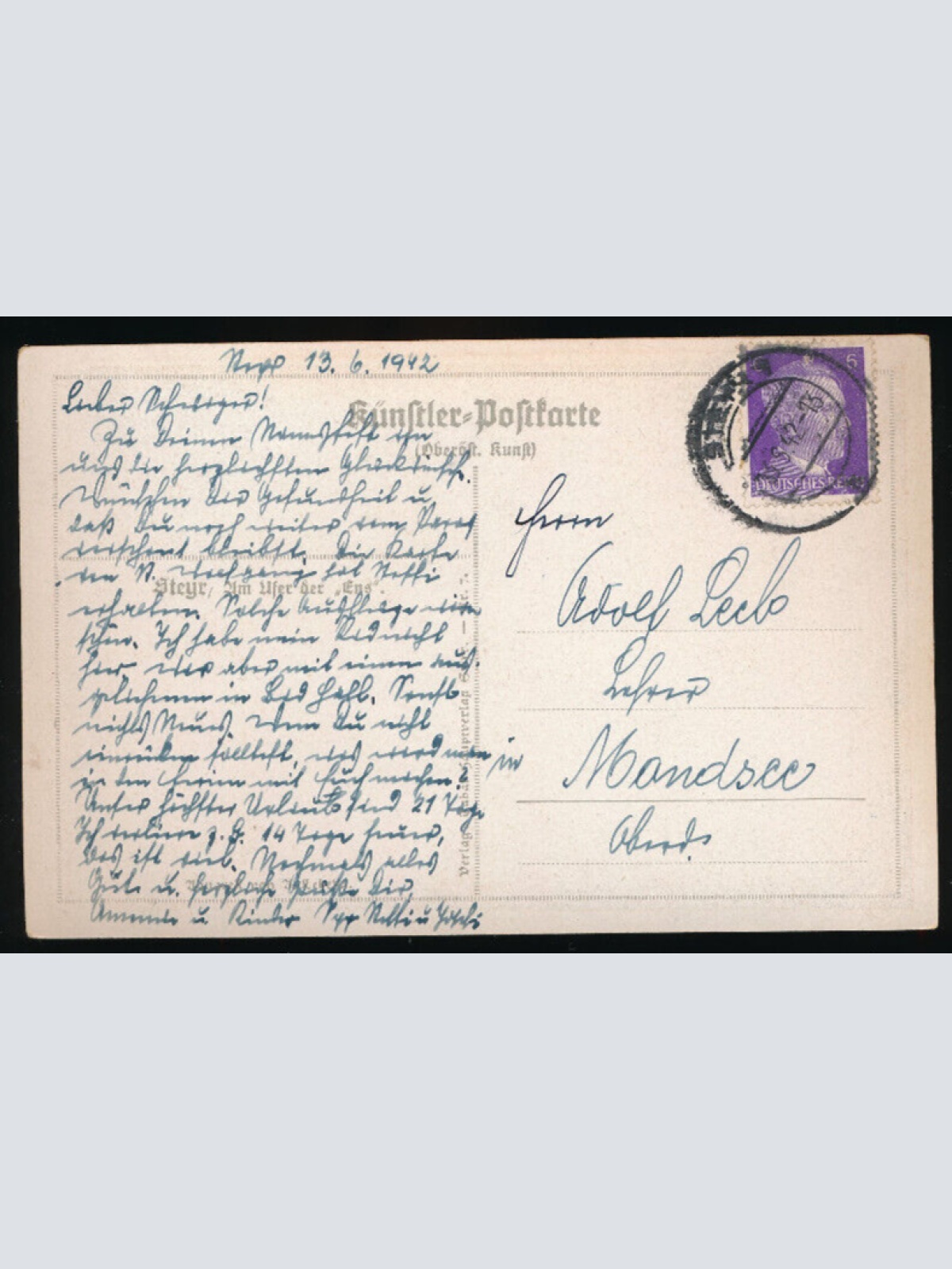 Künstler - AK von A. Lebeda aus Steyr Oberösterreich (4748)