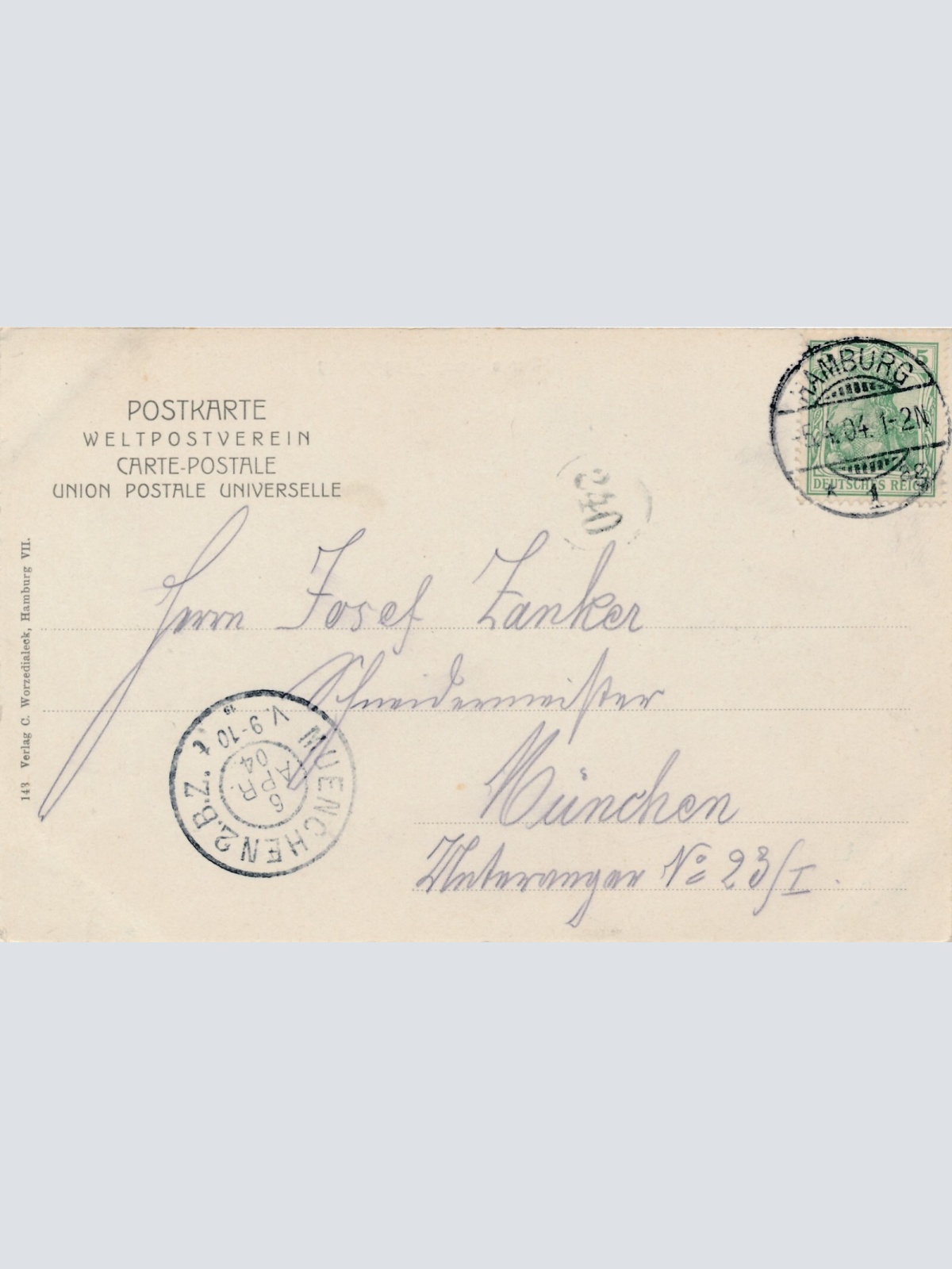 AK, Hamburg, Alter und neuer Jungfernstieg, Deutschland (S484)