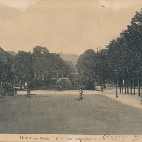 AK, Bonn am Rhein, Blick vom Kaiserplatz zum Kreuzberg, Deutschland (S438)