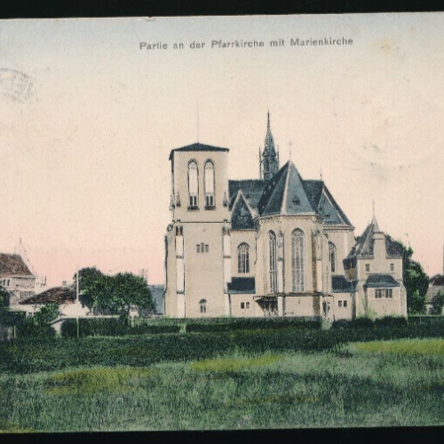 AK aus Kevelaer mit Pfarrkirche Nordrhein - Westalen (4692)