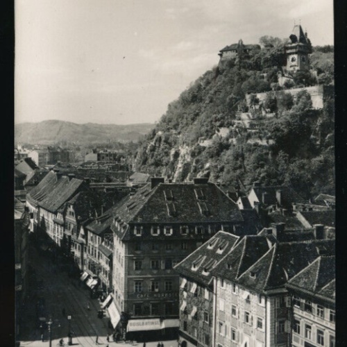 AK aus Graz Hauptplatz u. Schlossberg Steiermark (4396)