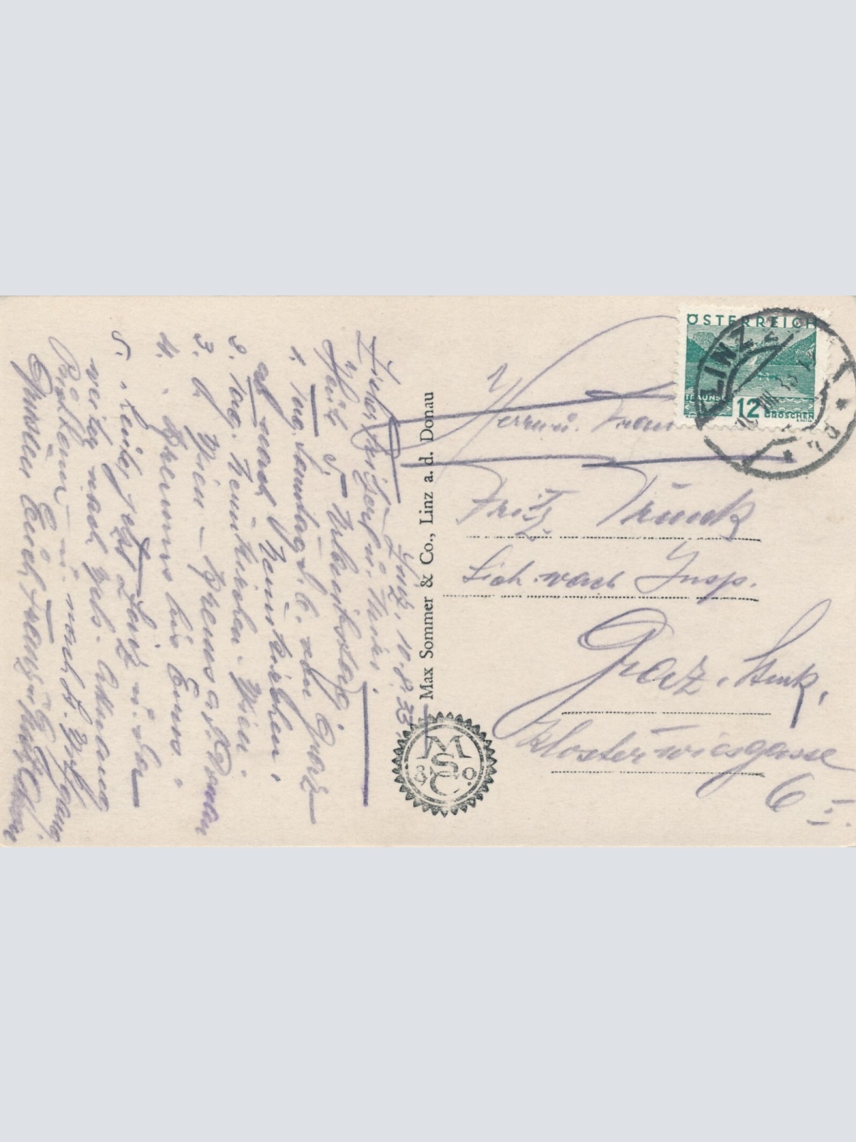 AK, Linz an der Donau, obere Donaulände, Oberösterreich (S569)