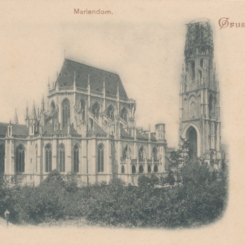 AK, Gruß aus Linz an der Donau, Mariendom, Oberösterreich (S574)