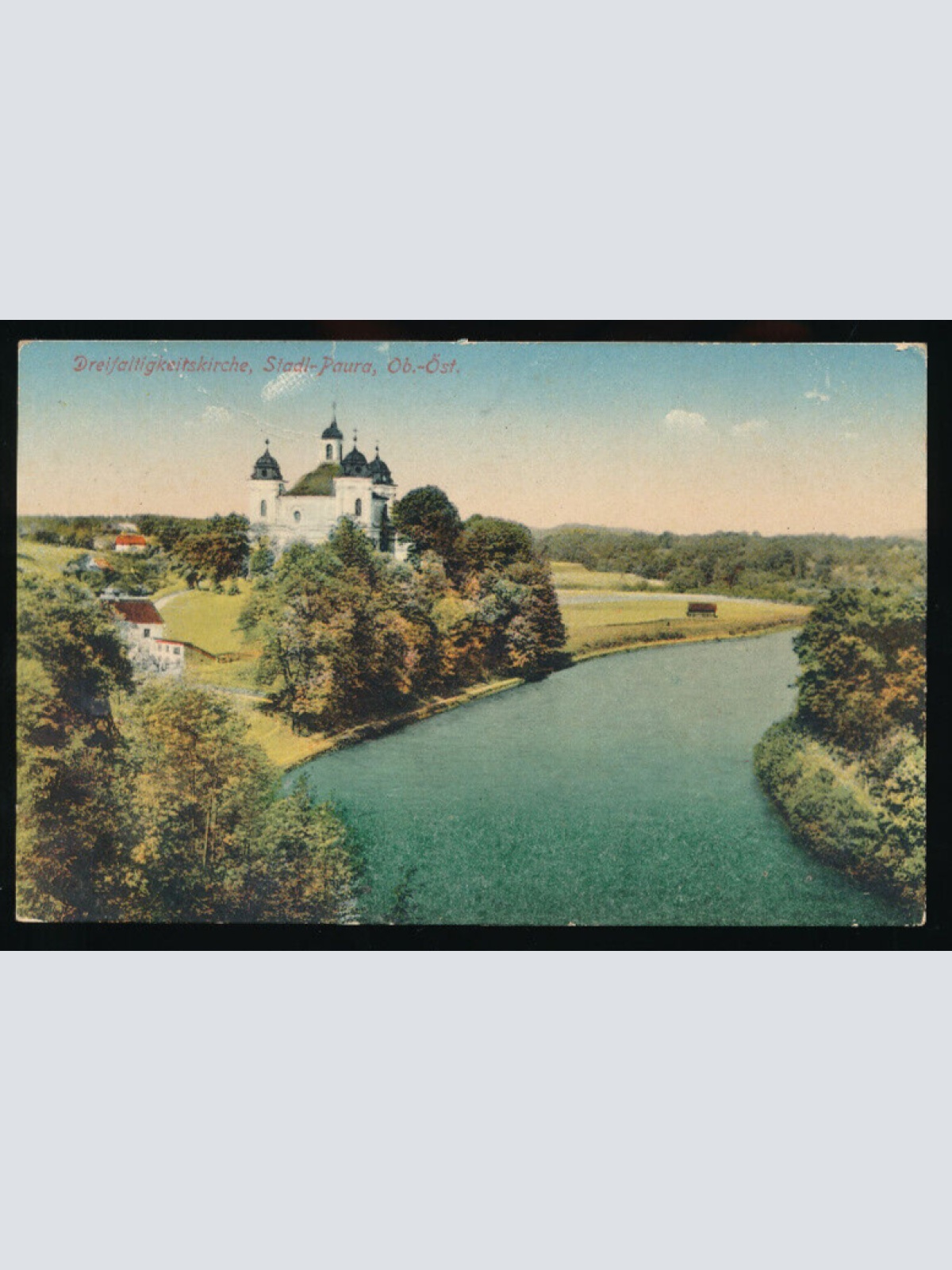 AK aus Stadl - Paura mit Dreifaltigkeitskirhce Oberösterreich (4445)