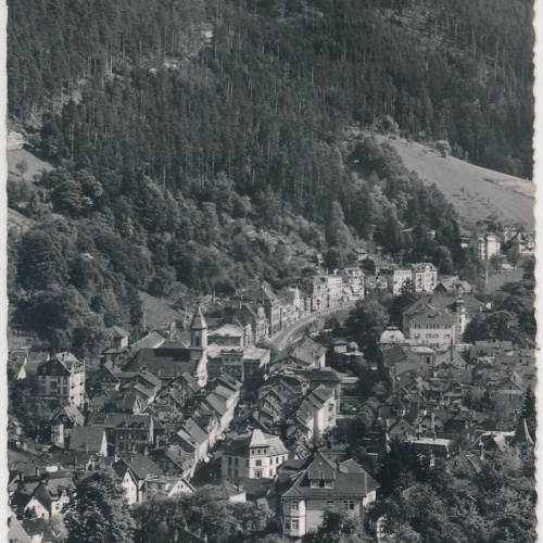 AK, Wildbad im Schwarzwald, Blick von der Paulinenhöhe, Baden-Württemberg (S539)
