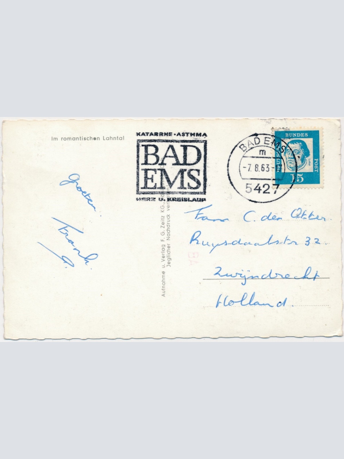 AK, Bad Ems, Lahn, Blick vom Konkordiaturm, Rheinland-Pfalz (S536)